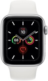 Apple Watch Series 5 GPS 44mm Silver Aluminum Case with White Sport Band (MWVD2)