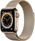 Apple Watch Series 6 GPS + Cellular 44mm Gold Stainless Steel Case with Gold Milanese Loop (M07P3, M09G3)