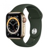 Apple Watch Series 6 GPS + Cellular 44mm Gold Stainless Steel Case w. Cyprus Green Sport B. (M07N3/M09F3)