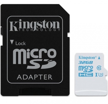 Kingston 32 GB microSDHC class 10 UHS-I U3 + SD Adapter SDCAC/32GB