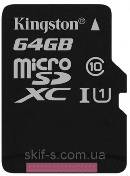 Kingston 64 GB microSDXC Class 10 UHS-I SDC10G2/64GBSP