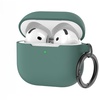 AhaStyle Colorful Silicone Case for Airpods 4 Midnight Green