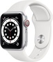 Apple Watch SE 2 GPS 40mm Silver Aluminium Case with Storm Blue Sport Band M/L (MRE23)