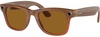 Ray-Ban Meta Wayfarer Large - Shiny Caramel/Polarized Brown (RW4008 670683 53-22)