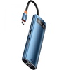 Baseus Metal Gleam Series 8-in-1 Multifunctional Type-C HUB Blue (WKWG000103)