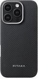 Pitaka Ultra-Slim Case Twill 600D for iPhone 16 Pro - Black/Grey (KI1601PA)