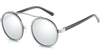 Classic Vintage Gothic Steampunk Silver Frame/Silver Glasses