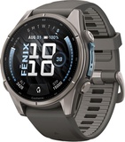 Garmin Fenix 9 43mm Titanium with Pebble Gray Silicone Band (010-04761-10/11)