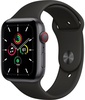 Apple Watch SE GPS + Cellular 44mm Space Gray Aluminum Case with Black Sport Band (MYER2)