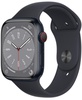 Apple Watch Series 8 GPS + Cellular 45mm Midnight Aluminum Case with  Midnight Sport Band (MNK43)