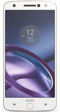 Motorola Moto Z Fine Gold White front lens