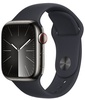 Apple Watch Series 9 GPS + Cellular 41mm Graphite Stainless Steel Case With Midnight Sport Band - M/L (MRJ93)