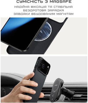 Pitaka Ultra-Slim Case для iPhone 17 Pro Twill Black/Gray (KI1701BP)