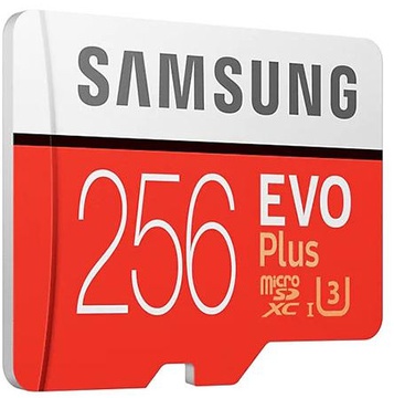 Samsung 256 GB microSDXC Class 10 UHS-I U3 EVO Plus + SD Adapter MB-MC256HA