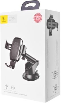 Baseus Gravity Car Mount Wireless Charger (Osculum Type) 1.7A Black