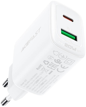 Acefast A25 PD 20W (Type-C + USB) White