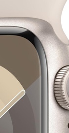 Apple Watch Series 9 GPS + Cellular 45mm Starlight Alu. Case w. Starlight Sport Band - M/L (MRM93)