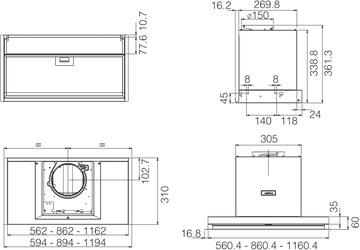 Elica BOXIN LX/BL MAT/A/60