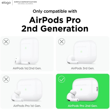 Elago Clear Hang Case Transparent for Airpods Pro 2nd Gen (EAPP2CL-HANG-CL)