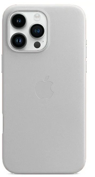 Apple iPhone 16 Pro Max Leather Case with Magsafe Light Grey (high copy)