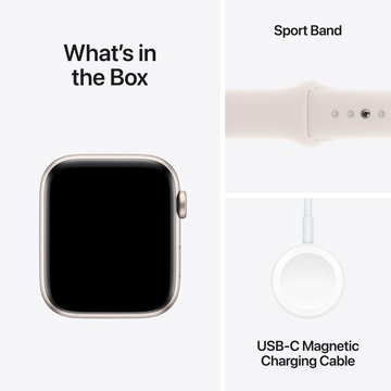 Apple Watch SE 2 GPS 40mm Starlight Aluminium Case w. Starlight Sport Band - S/M (MXEF3) Open,Activ