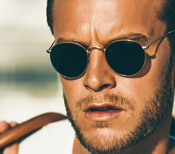 VMOERS Retro Small Round Sunglasses Men Vintage Brand Shades Male Black