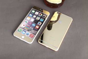 Simple Case Premium Mirror Tempered Glass Gold for iPhone 6