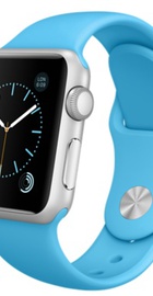 Apple Watch Sport 38mm Silver Aluminum Case with Blue sport Band (MLCG2)
