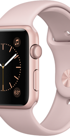Apple Watch 42mm Series 2 Rose Gold Aluminum Case with Pink Sand Sport Band (MQ142)