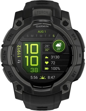 Garmin Instinct 3 50mm AMOLED Black with Charcoal Band (010-03020-00)