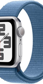 Apple Watch SE 2 GPS 40mm Silver Aluminium Case with Winter Blue Sport Loop (MRE33)