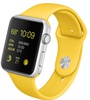 Apple Watch Sport 42mm Silver Aluminum Case with Yellow Sport Band (MMFE2)