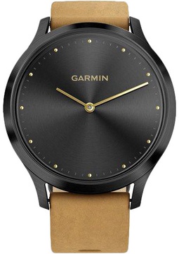 Garmin VIVOMOVE HR PREMIUM ONYX BLACK WITH TAN SUEDE BAND ONE-SIZE (010-01850-00)