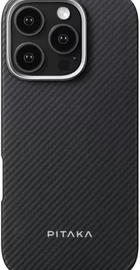 Pitaka Ultra-Slim Case Twill 600D for iPhone 16 Pro Max - Black/Grey (KI1601PMA)