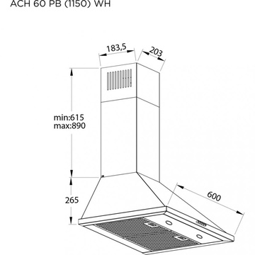 Pyramida ACH 60 PB (1150) WH