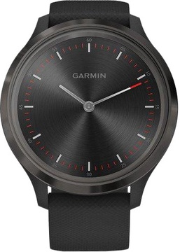 Garmin Vivomove 3 Slate Stainless Steel Bezel w. Black and Silicone B. (010-02239-01)