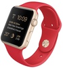 Apple Watch Sport 42mm Gold Aluminum Case with Red Sport Band (MMEE2)