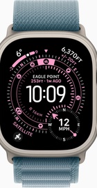 Apple Watch Ultra 3 GPS + Cellular 49mm Natural Tit. Case w. Light Blue Alpine Loop - Medium (MEWM4)