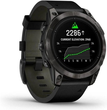 Garmin Epix Pro Gen 2 Sapphire 47mm Carbon G. DLC Tit. with B. Leather Band (010-02803-30)