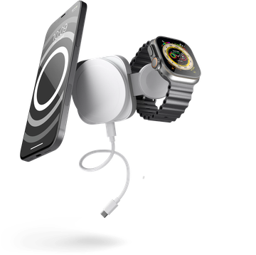 Zens 2-in-1 MagSafe + Watch Travel Charger White (ZEDC24W/00)