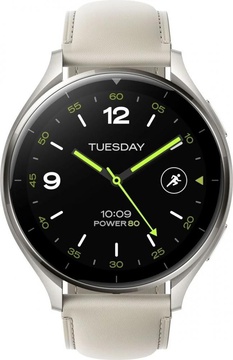 Xiaomi Watch 2 Titan Gray Case with White Leather Strap (BHR9306GL)