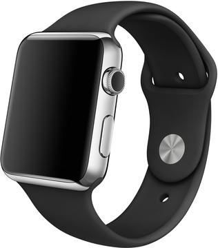 Apple Sport Band for Watch 42mm/44mm/45mm/46mm/49mm Black (MJ4Q2, MTPL2)