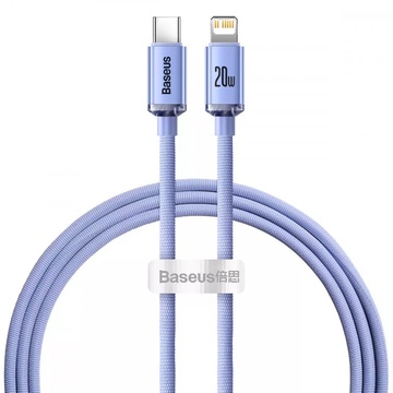 Baseus Crystal Shine Series Fast Charging Type-C to Lightning (1.2m) Purple