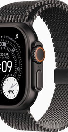 Apple Watch Ultra 3 GPS + Cellular 49mm Black Tit. Case w. Black Tit. Milanese Loop - Small (MF1N4)