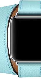 Apple Watch Hermes Barenia Leather Double Tour Regular 38mm/40mm/41mm/42mm Bleu Zephyr (MPXC2)
