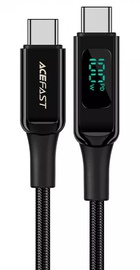 Acefast C6-03 Digital Display USB-C to USB-C 100W 5A (2m) Black