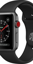 Apple Watch 42mm Series 3 Cellular Space Gray Aluminum w. Black Sport b. (MQKN2)