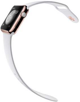 Apple Watch Edition 38mm 18-Karat Rose Gold Case with White Sport Band (MJ8P2)