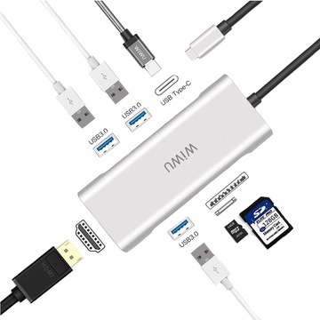WIWU Alpha 7in1 (USB-C to 3xUSB3.0+HDMI+USB-C+SD/Micro SD) Space Grey