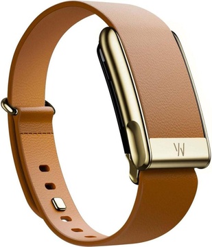WHOOP MG LeatherLuxe Tapered Camel with Gold S/M + 12 Month Membership